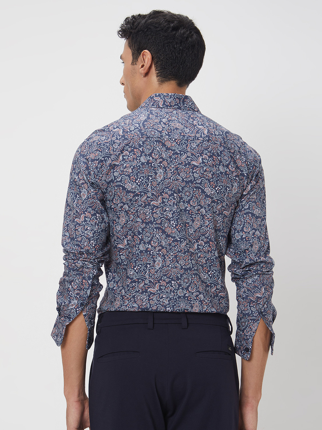 Image of MUFTI Men Printed Casual Multicolor Shirt