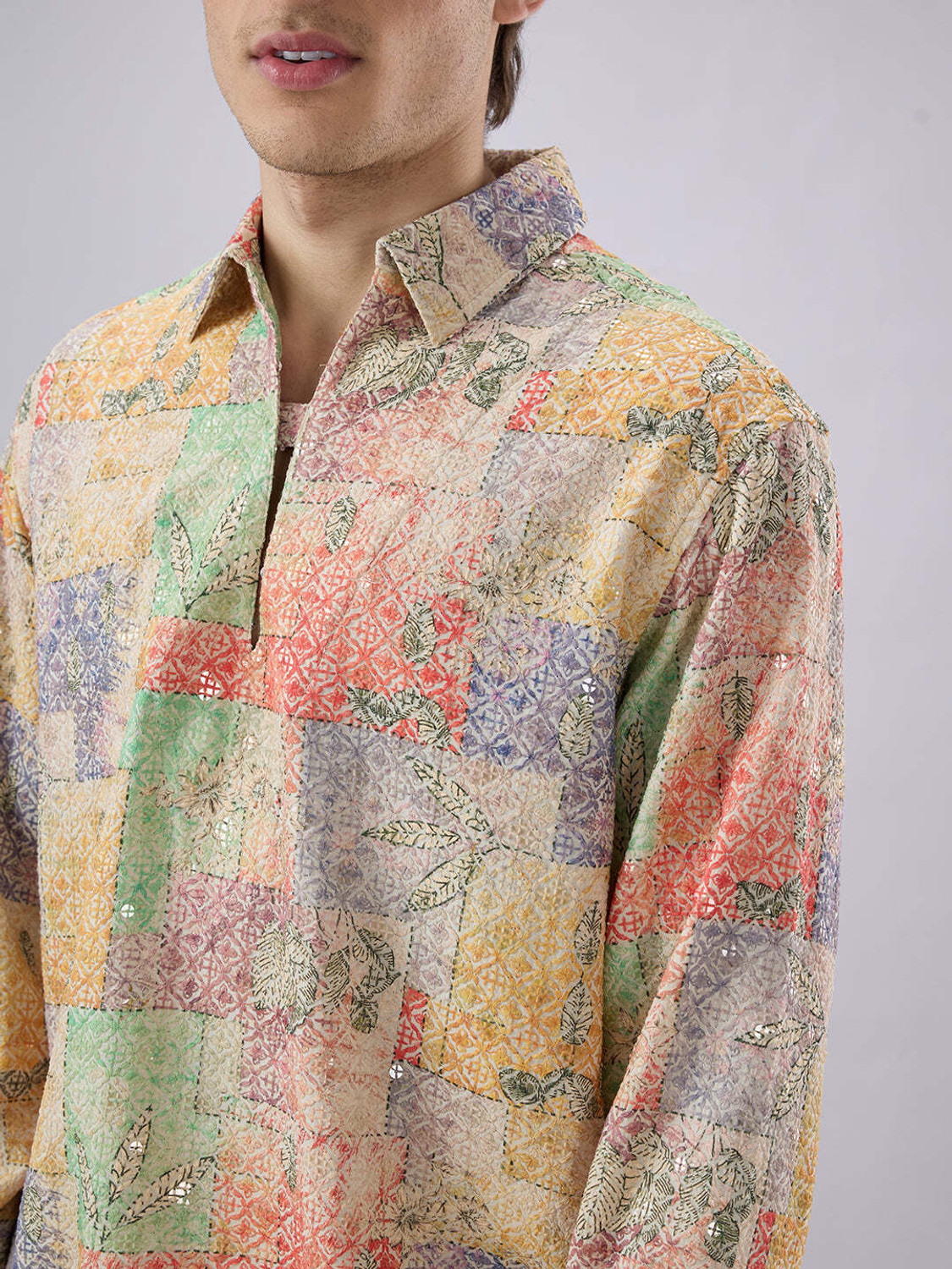Image of VASTRADO Men Printed Casual Multicolor Shirt