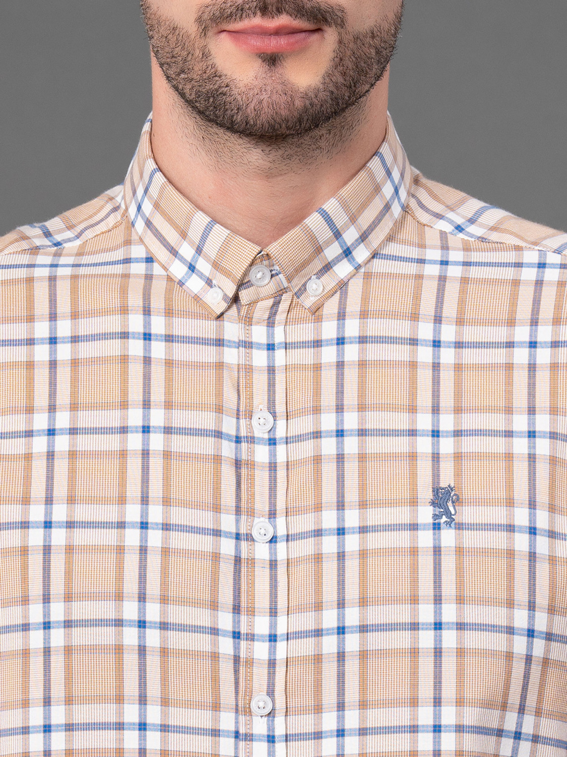 Image of RED TAPE Men Checkered Casual Multicolor Shirt