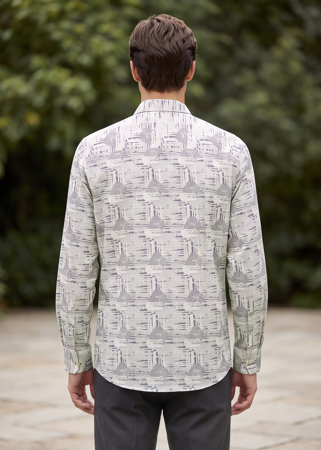Image of KILLER Men Printed Casual Purple Shirt