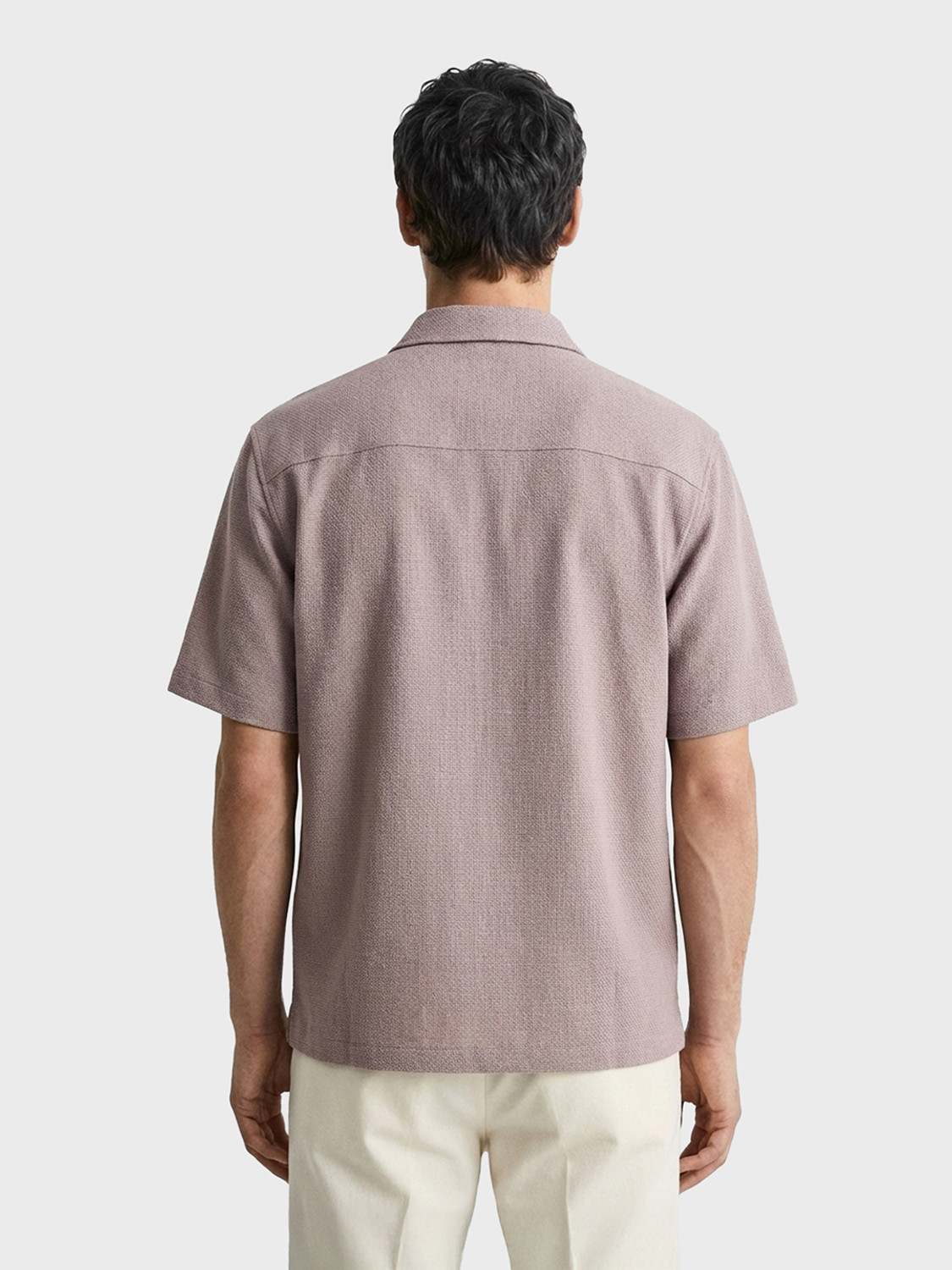 Image of The Indian Garage Co. Men Self Design Casual Grey Shirt