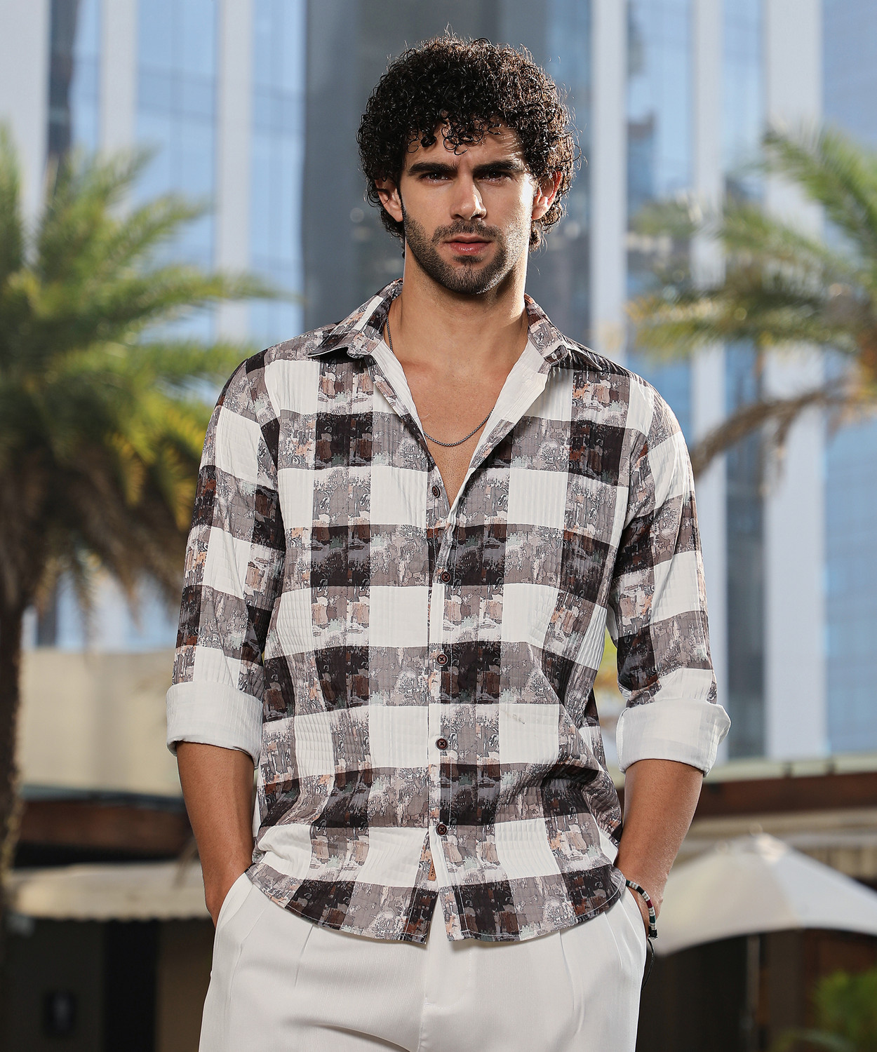 Image of CAHOOT Men Solid Casual Multicolor Shirt