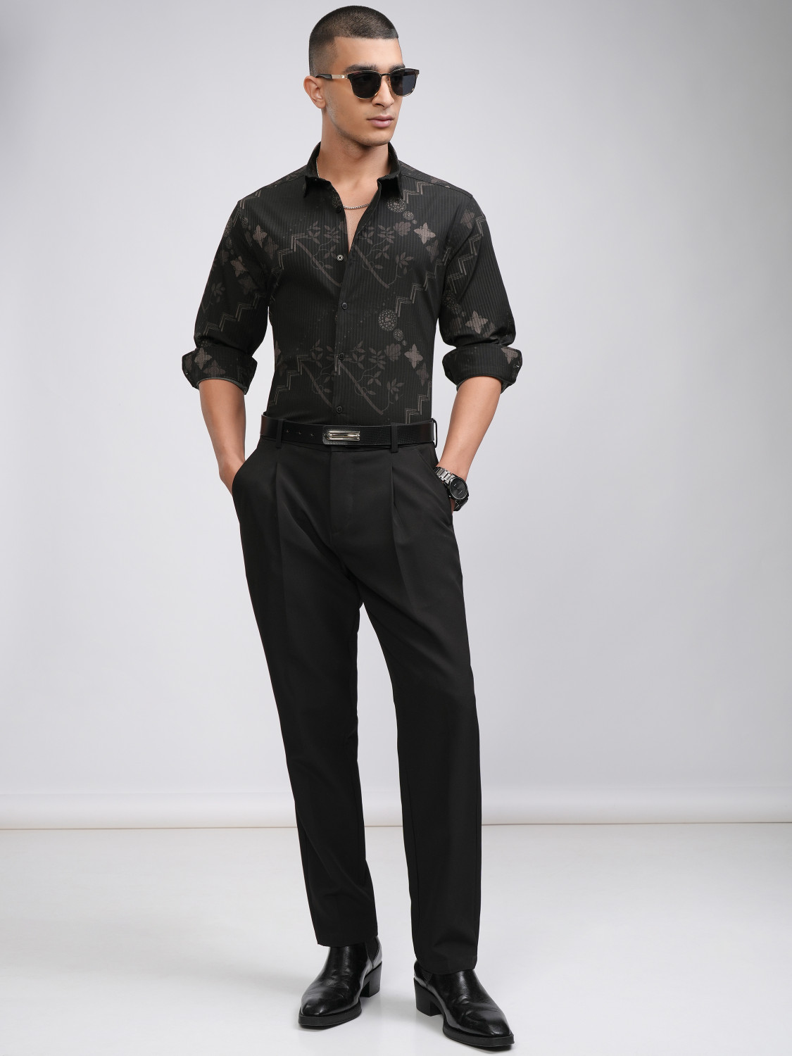 Image of HIGHLANDER Men Printed Casual Multicolor Shirt