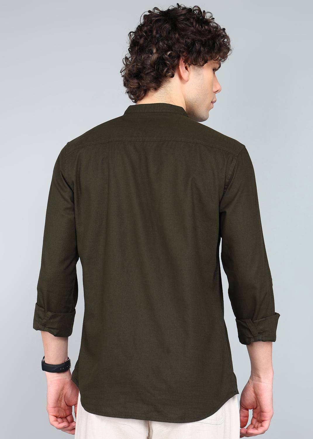 U.S. POLO ASSN. Men Dark Green Casual Shirt - Image 4