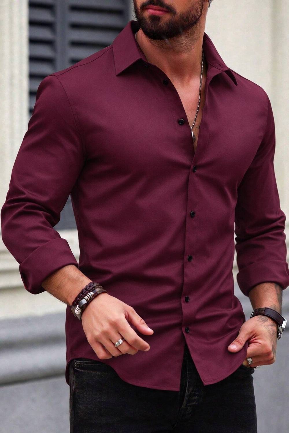METRONAUT Men Maroon Casual Shirt - Image 1