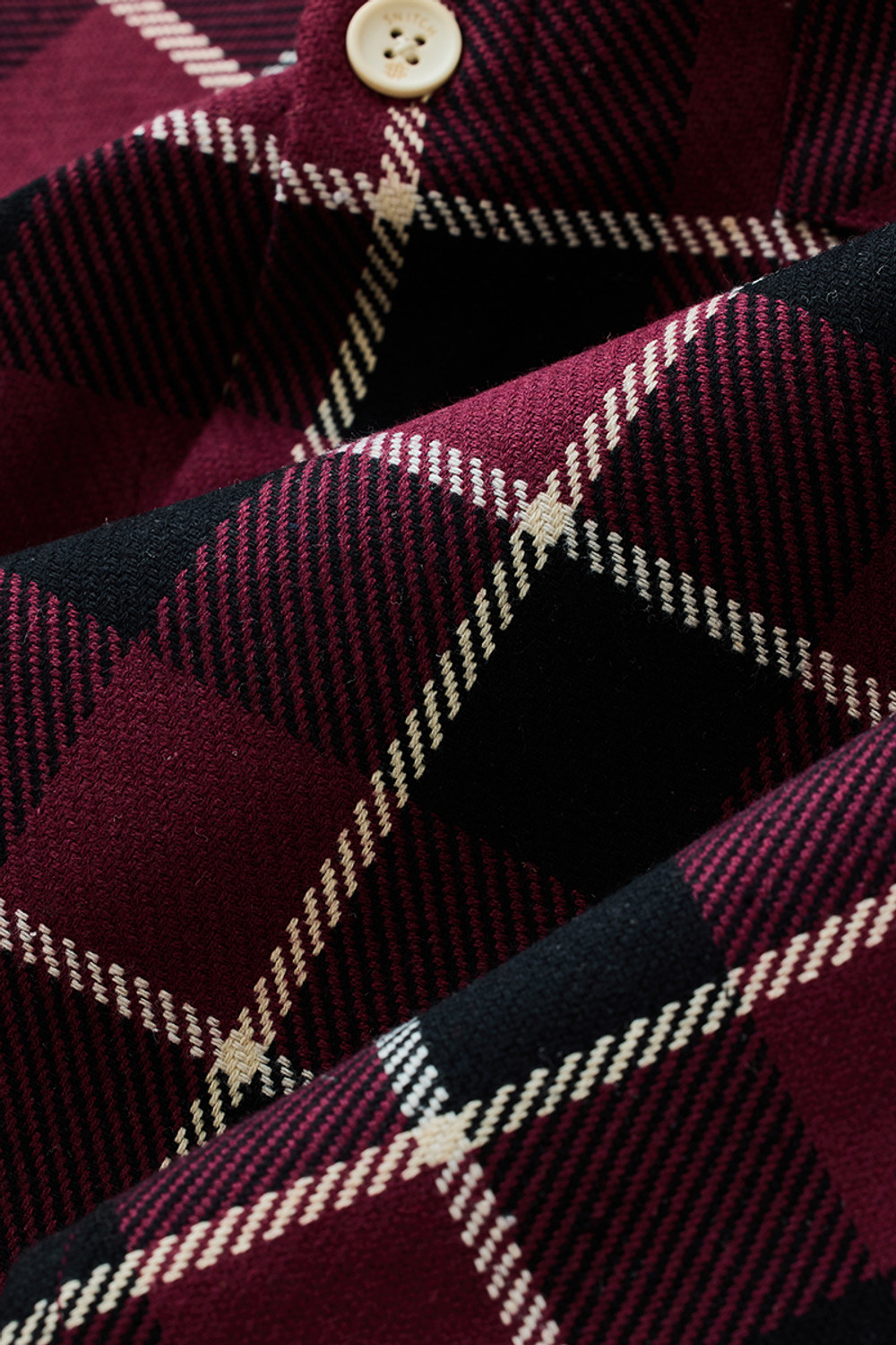 Image of Snitch Men Checkered Casual Maroon Shirt