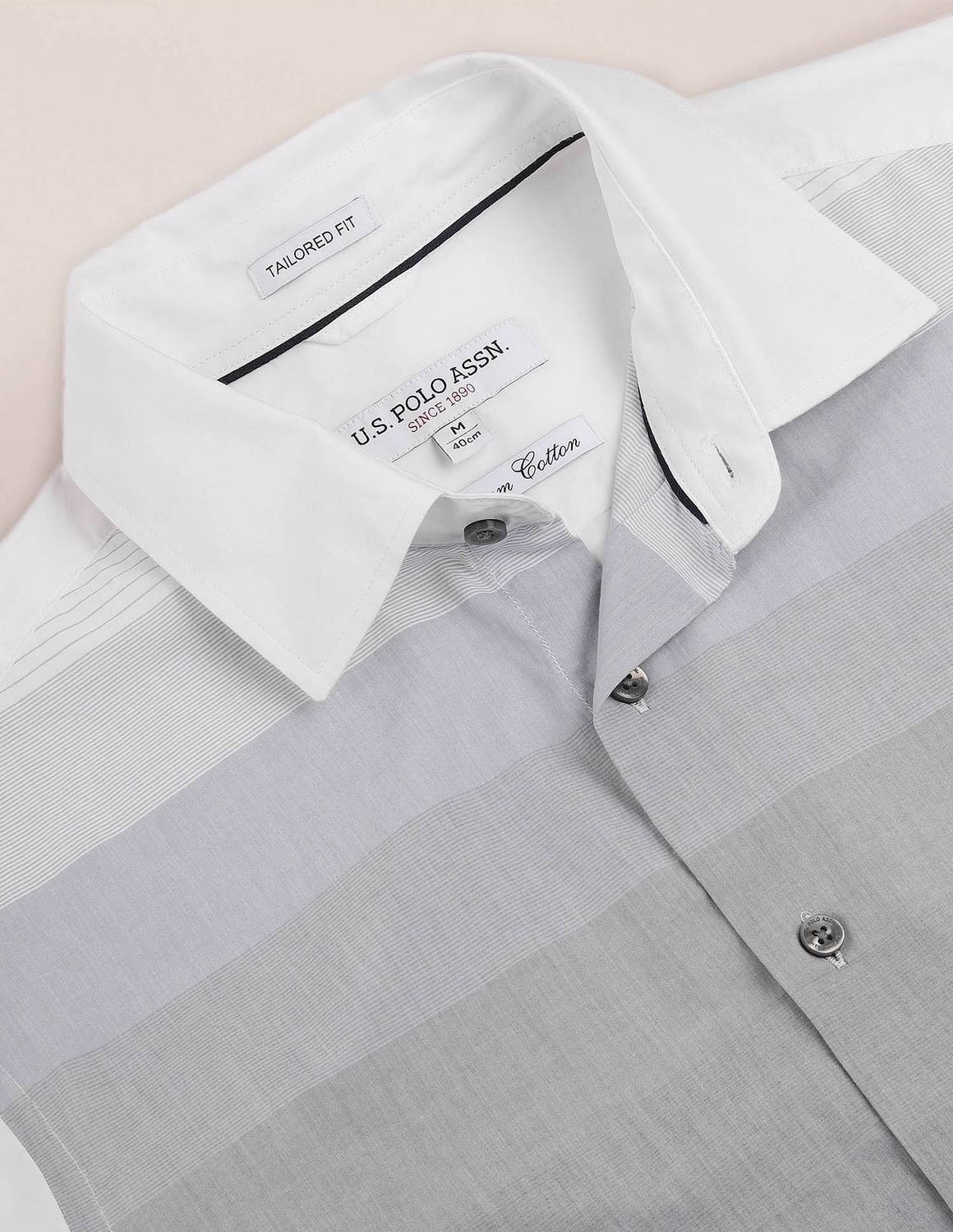 U.S. POLO ASSN. Men Grey Casual Shirt - Image 2