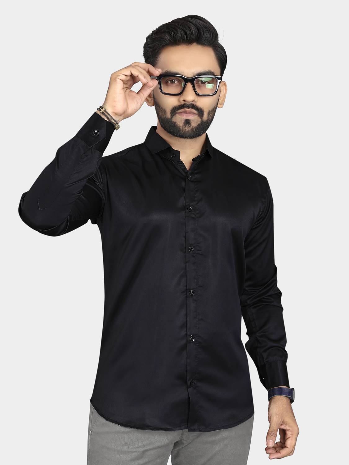 VezVoR Men Black Party Shirt - Image 4