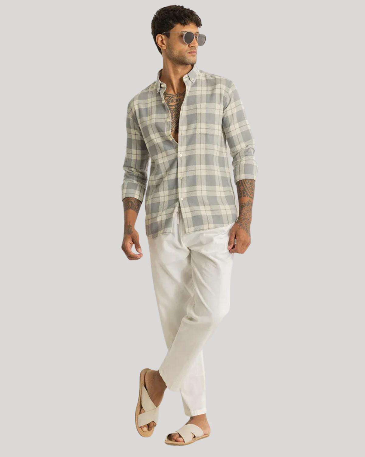 Image of youth first Men Checkered Casual Multicolor Shirt