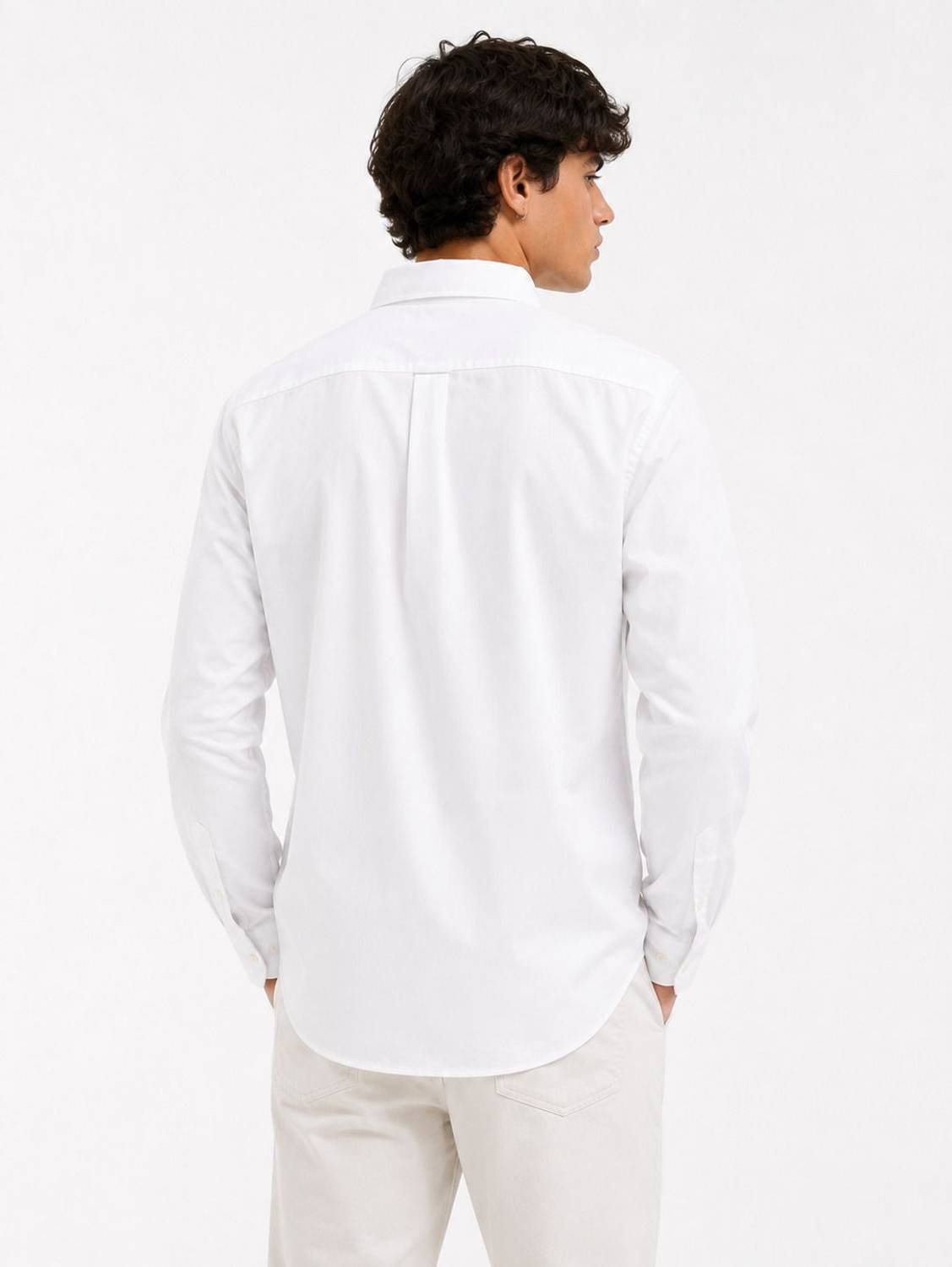 HoneyBell Men Printed Casual White Shirt - Image 2