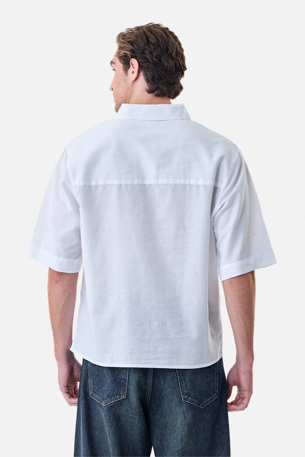 Snitch Men Solid Casual White Shirt - Image 2