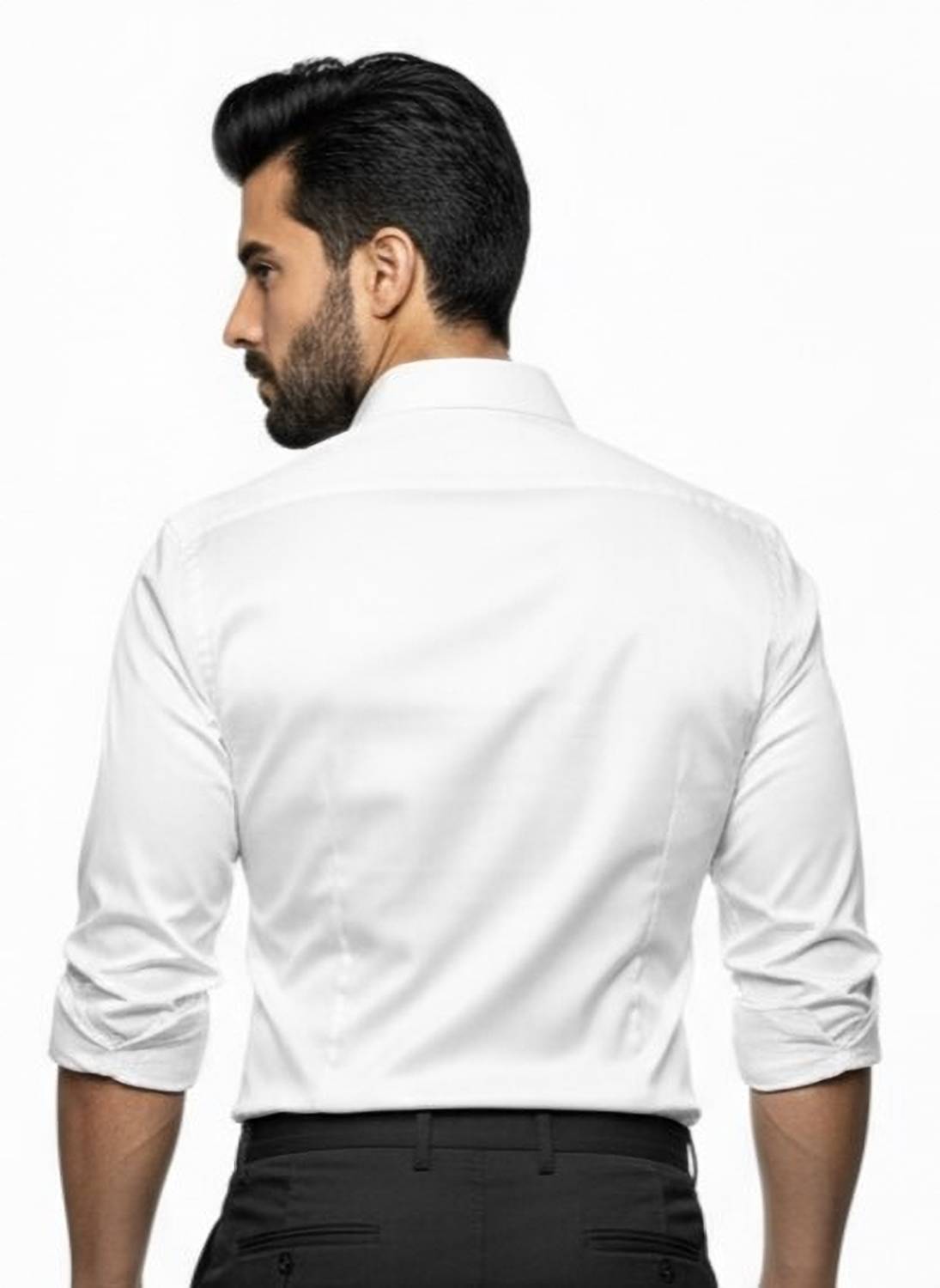 Vivatra Men Solid Casual White Shirt - Image 5