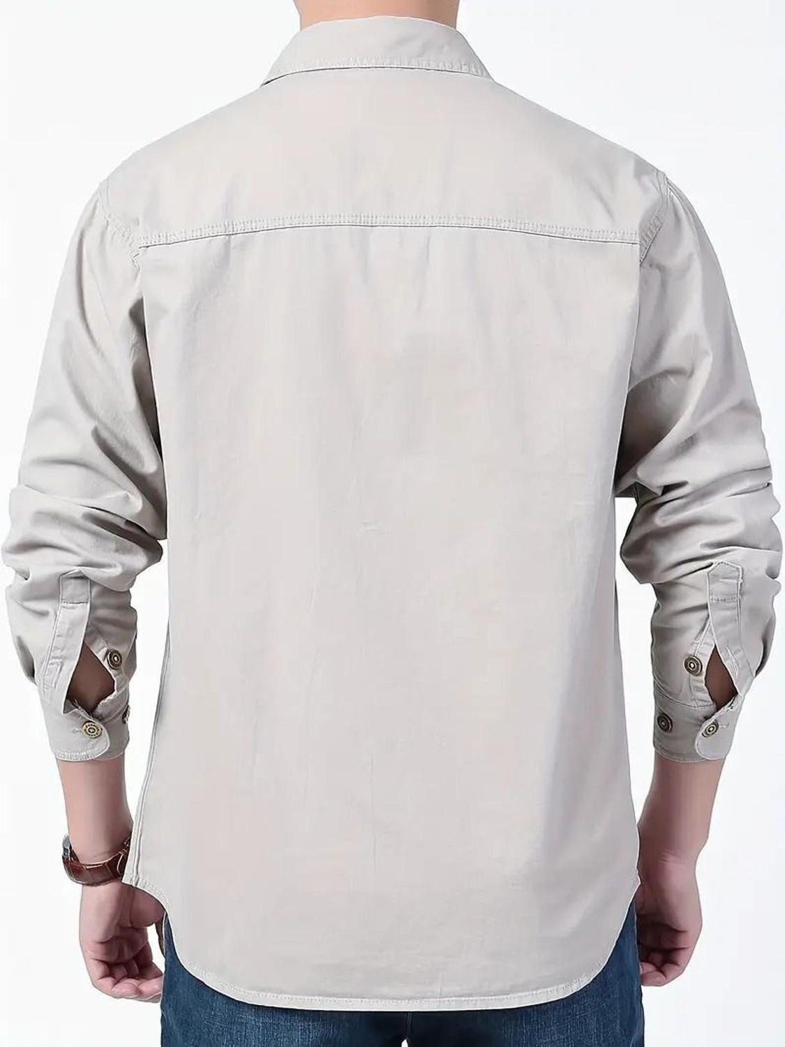 Image of sti Men Solid Casual Silver Shirt