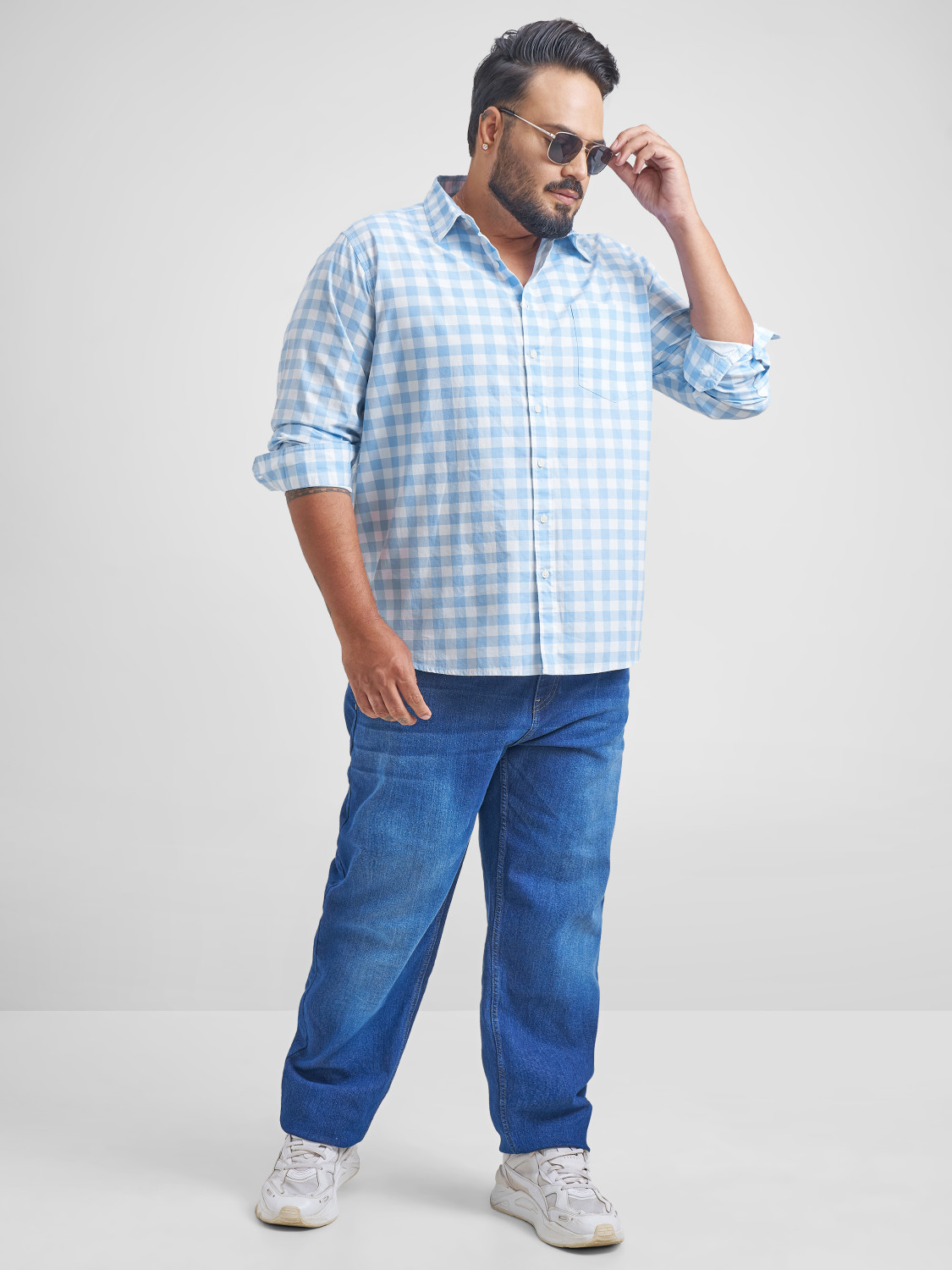 Image of HIGHLANDER Men Checkered Casual Multicolor Shirt