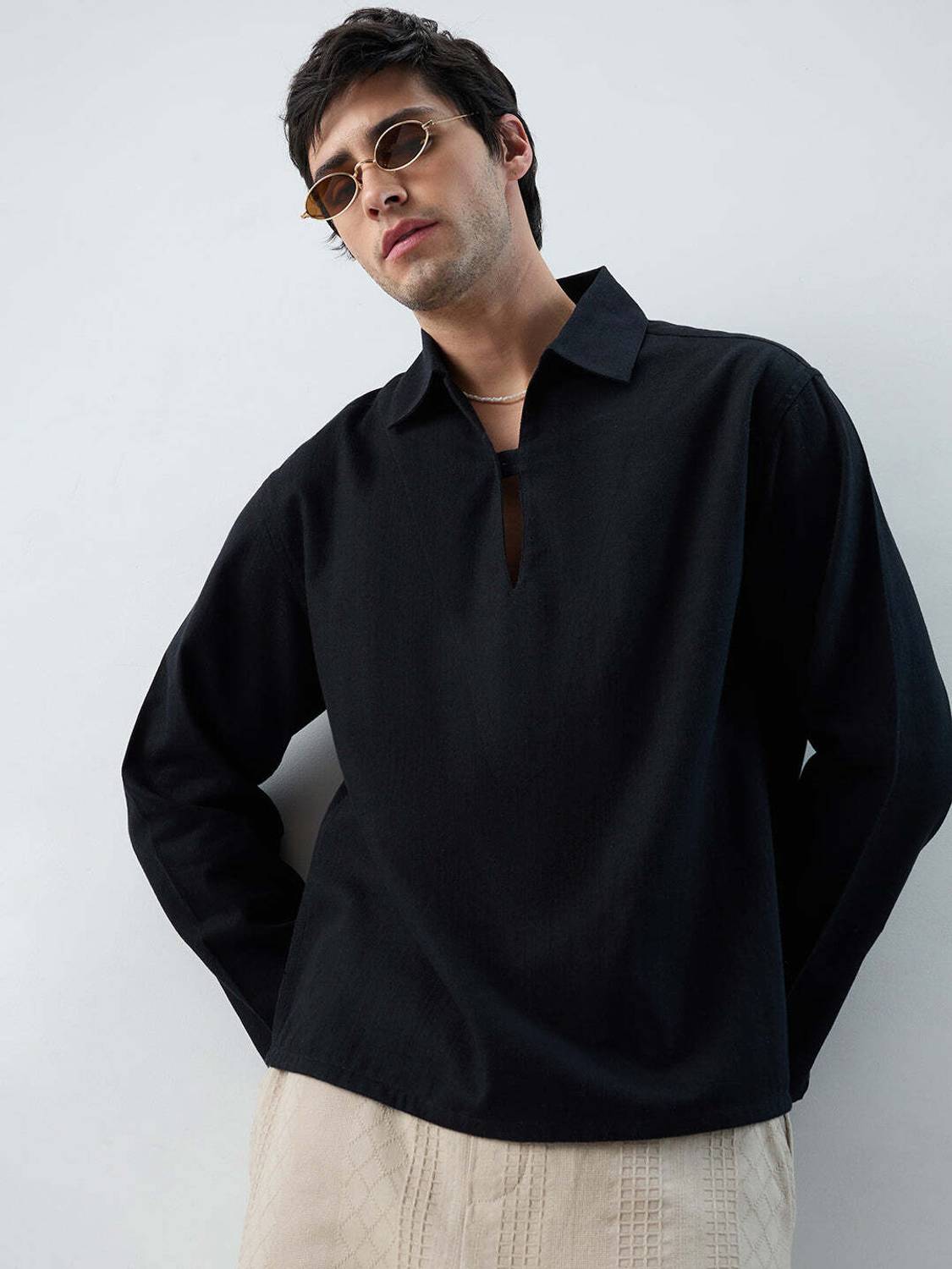 VASTRADO Men Black Casual Shirt - Image 1