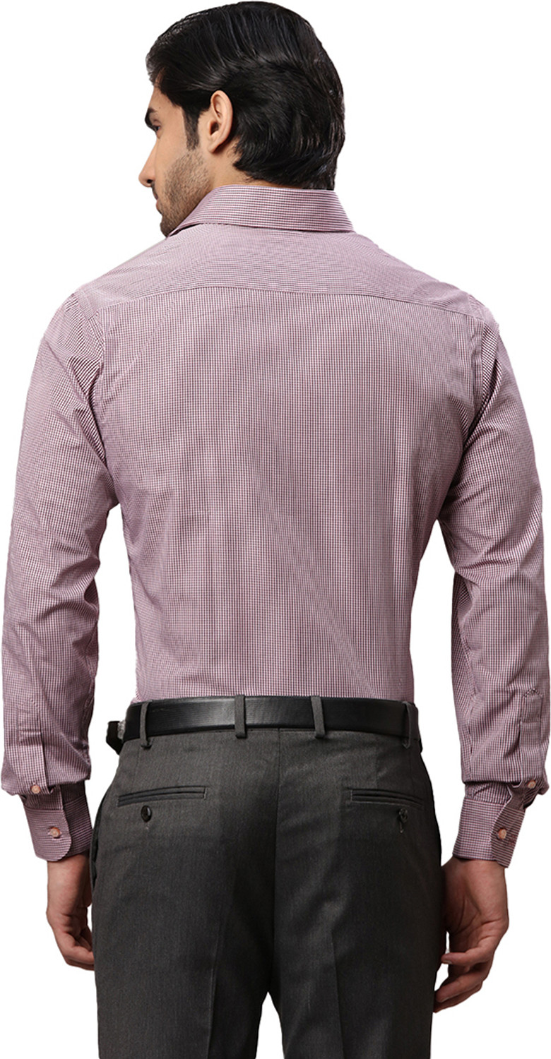 Image of Raymond Men Checkered Formal Red Shirt