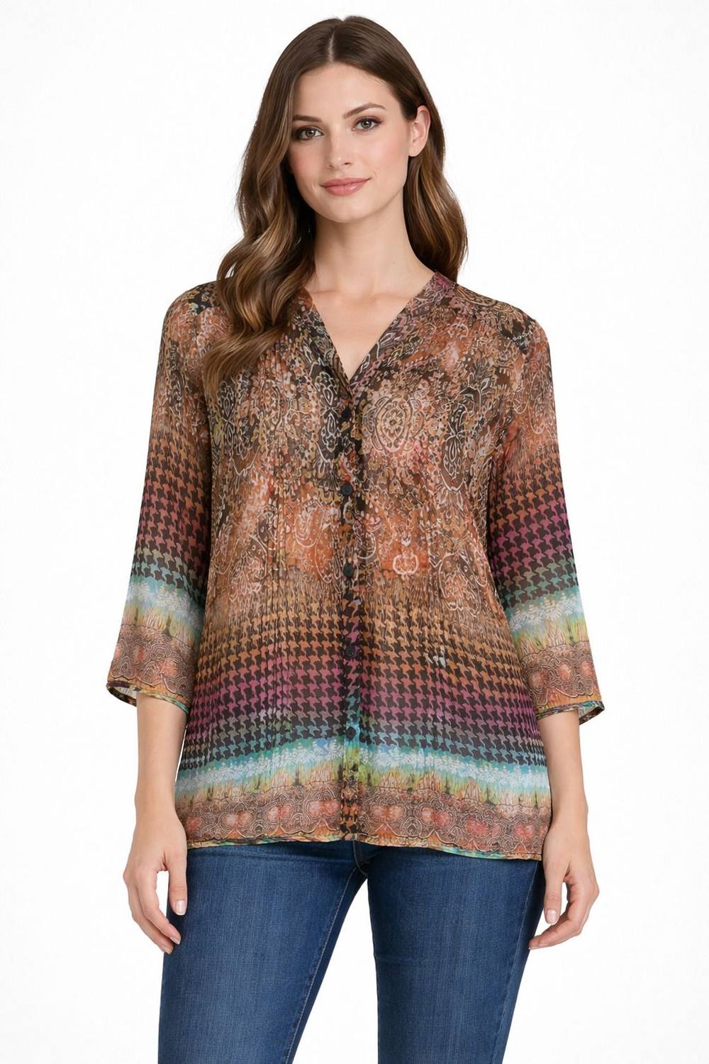 Afterdusk Women Printed Formal Multicolor Shirt