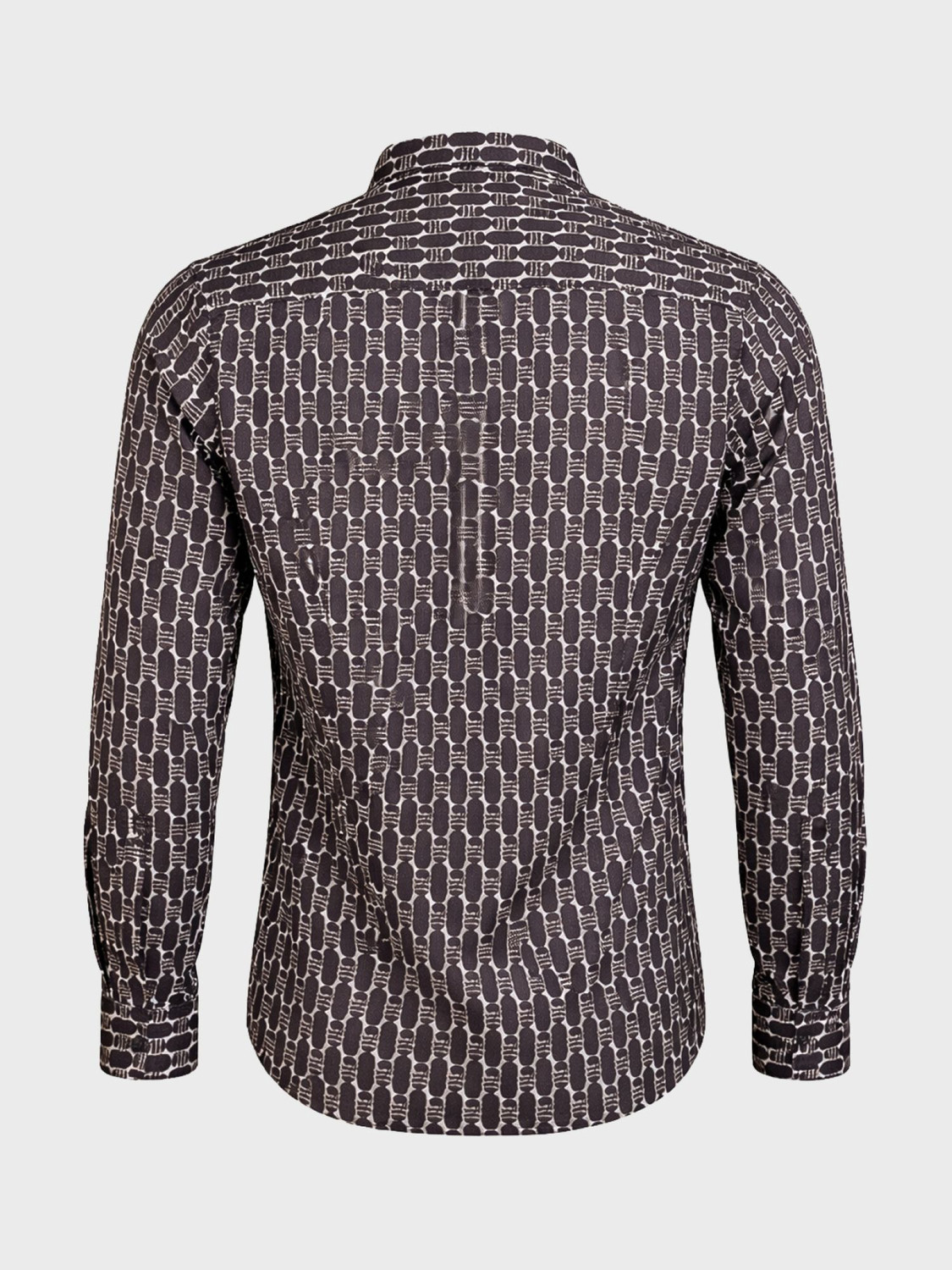 Image of The Indian Garage Co. Men Printed Party Brown Shirt