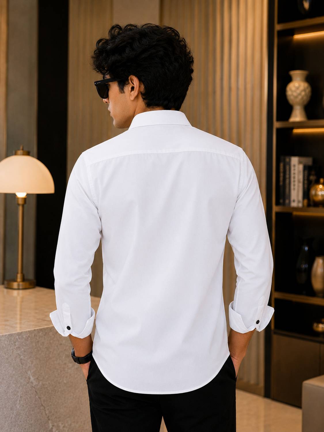 METRONAUT Men White Embroidered Shirt - Image 2
