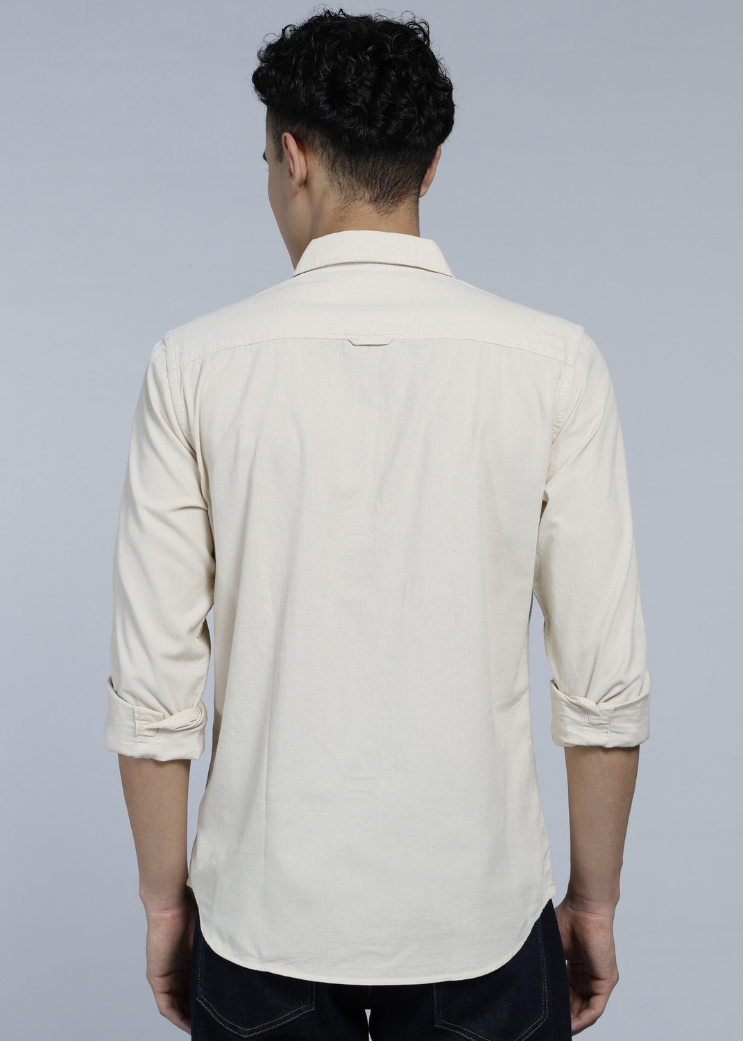Image of U.S. Polo Assn. Denim Co. Men Solid Casual Beige Shirt