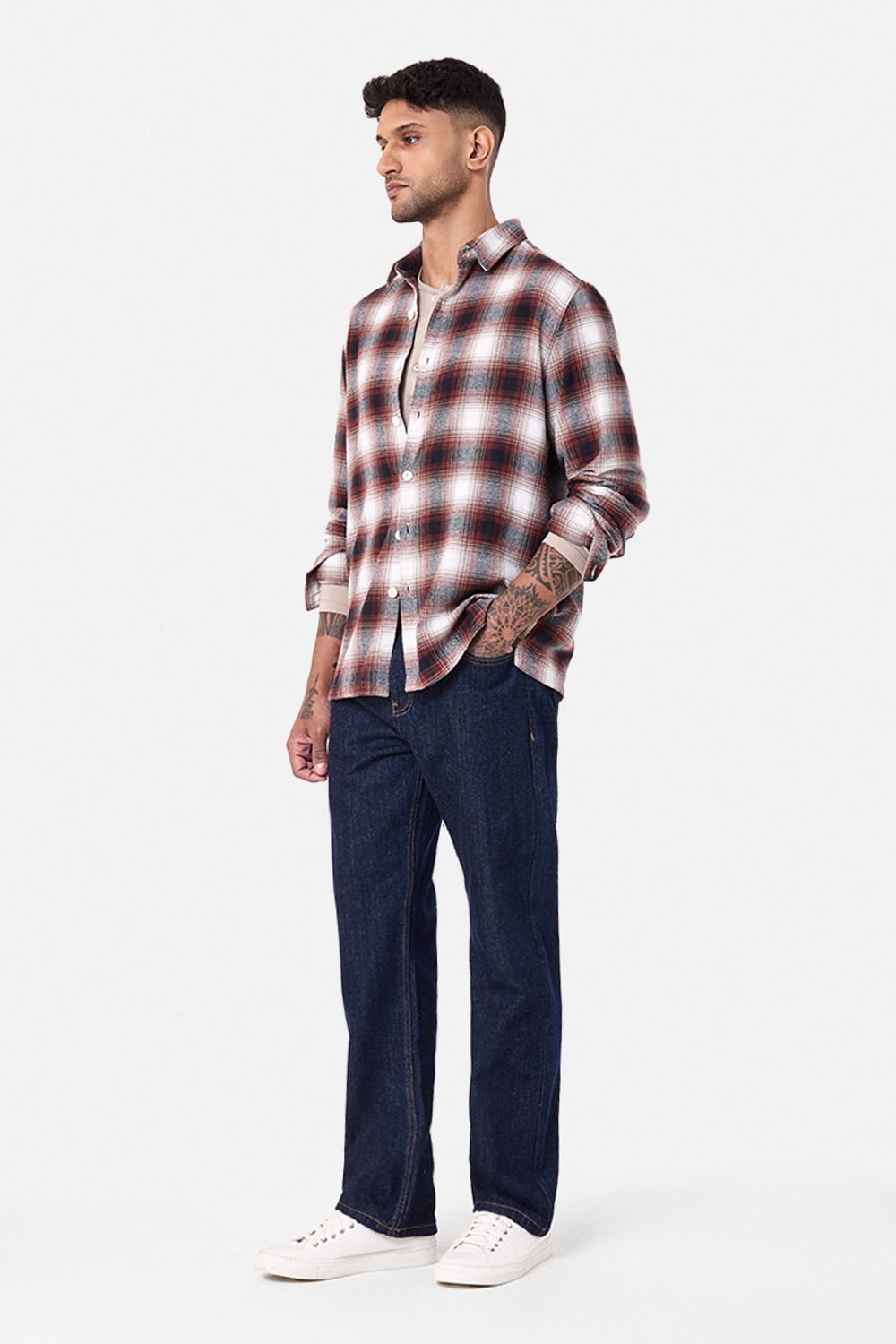 Image of Snitch Men Checkered Casual Multicolor Shirt