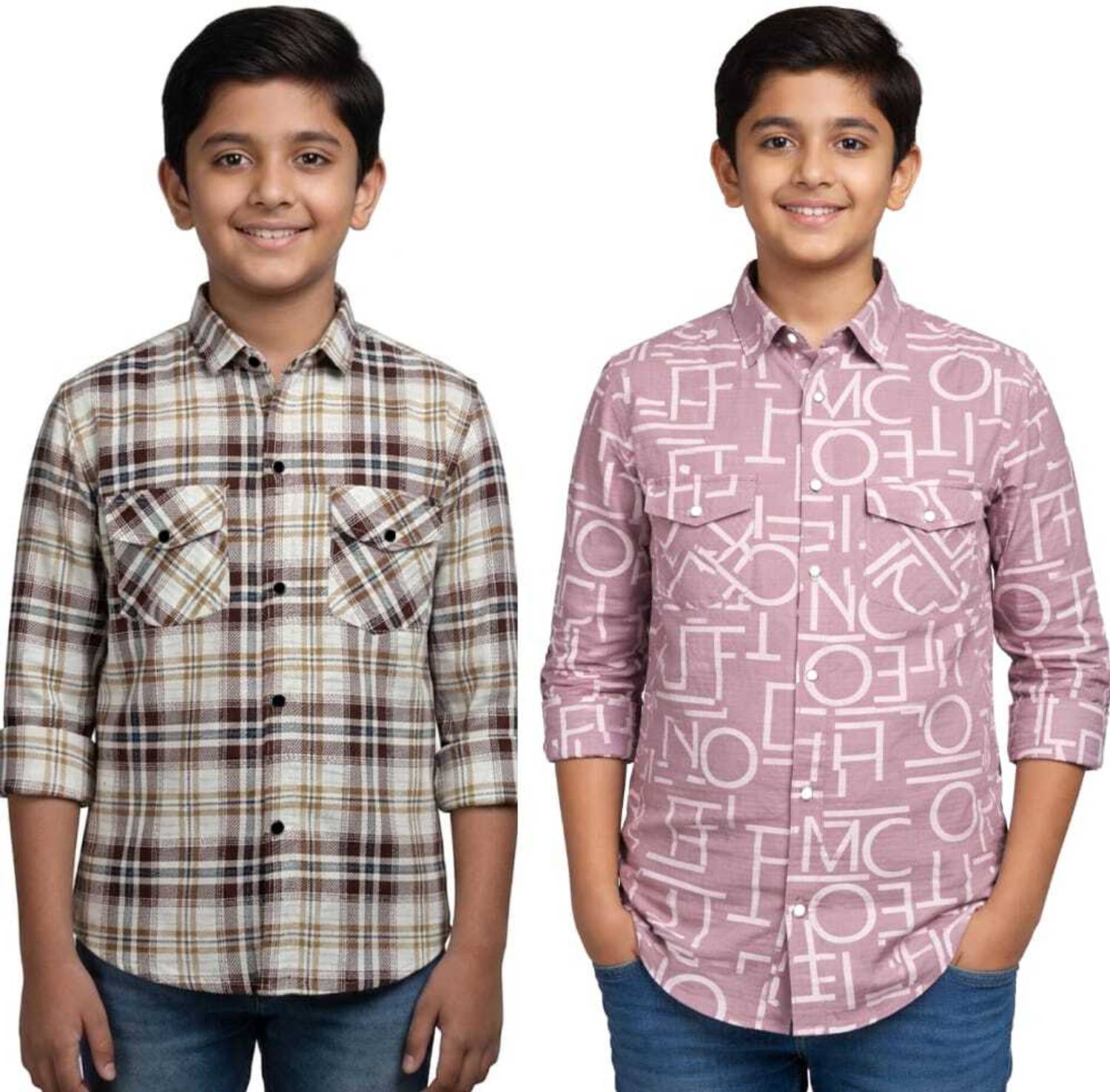 Agrawalneetesh Boys Checkered Casual Multicolor Shirt