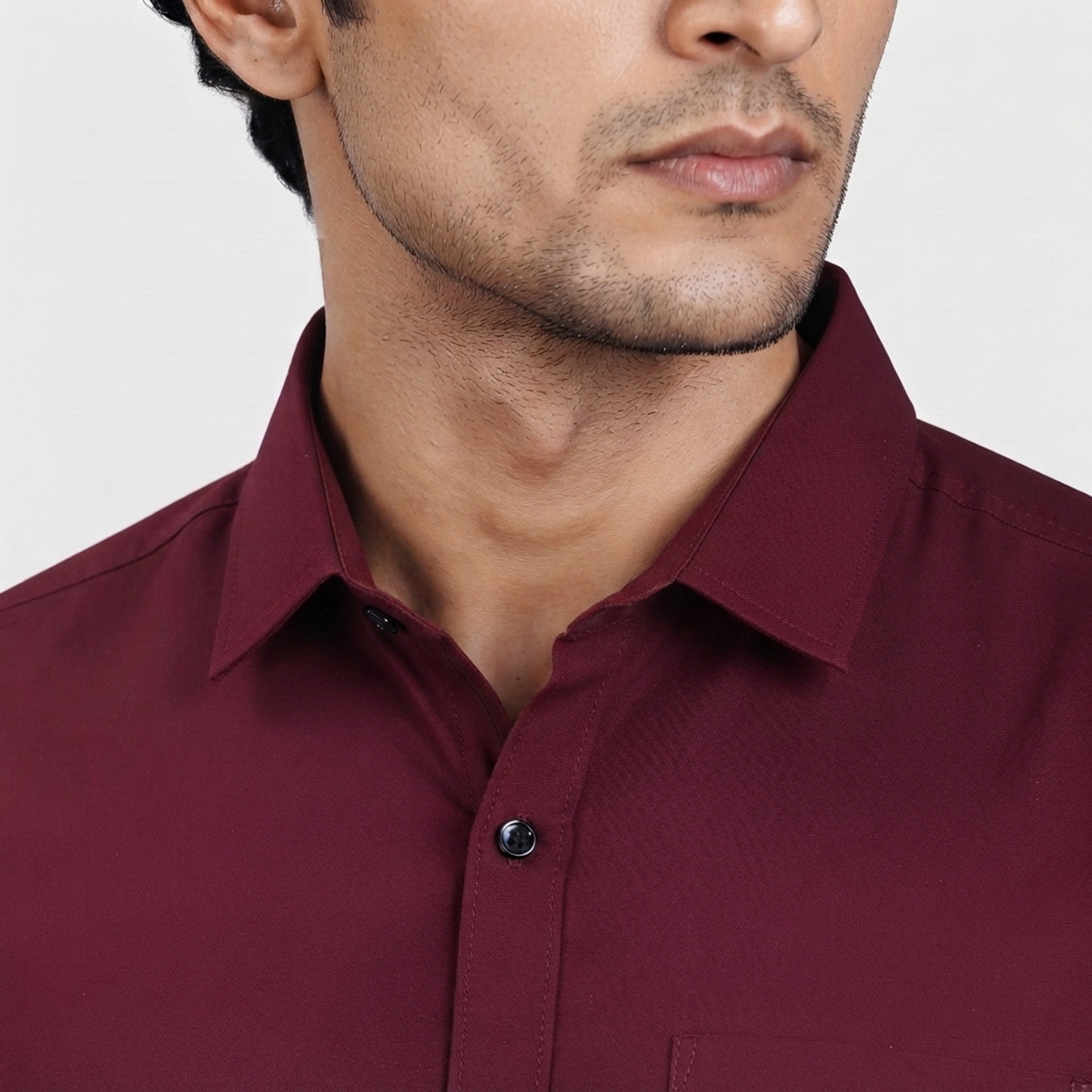 Image of AVR Men Solid Casual Maroon Shirt