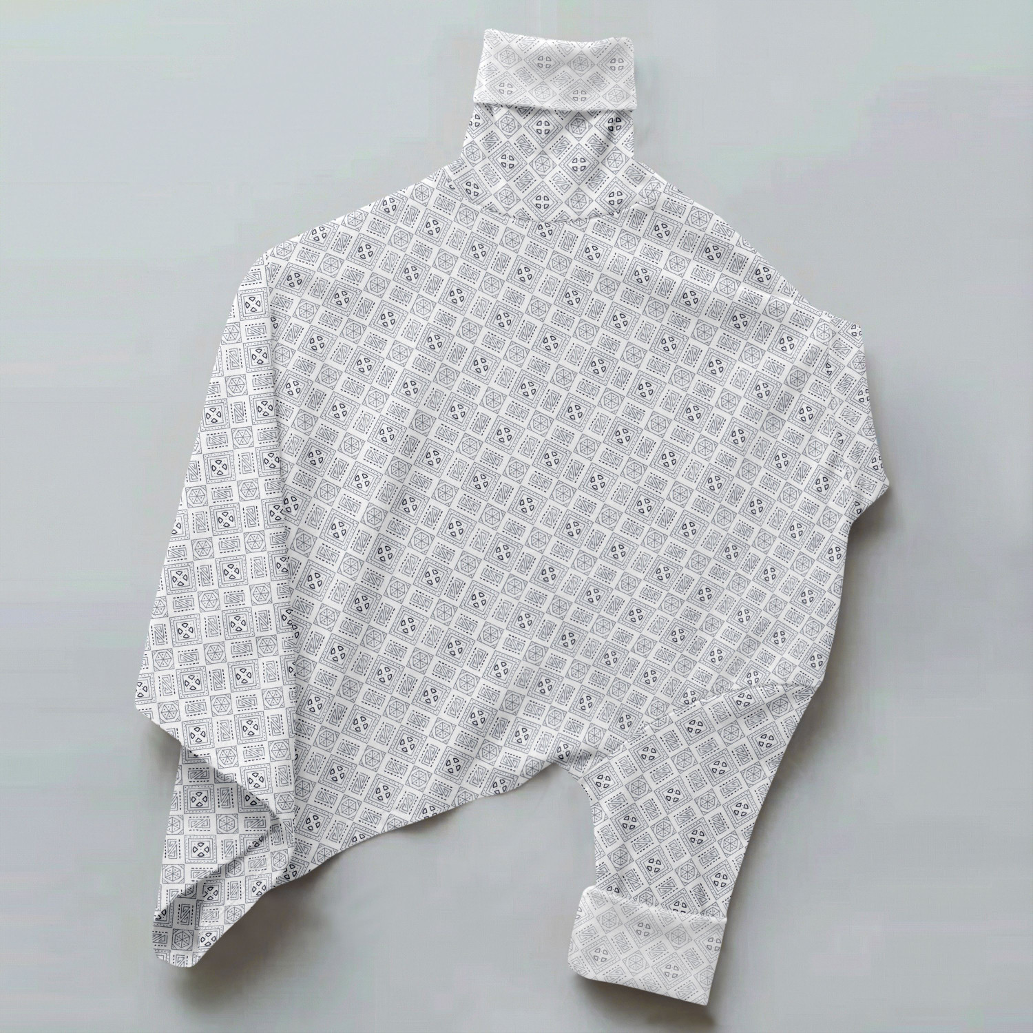 Image of VD Looks Men Printed Casual White Shirt