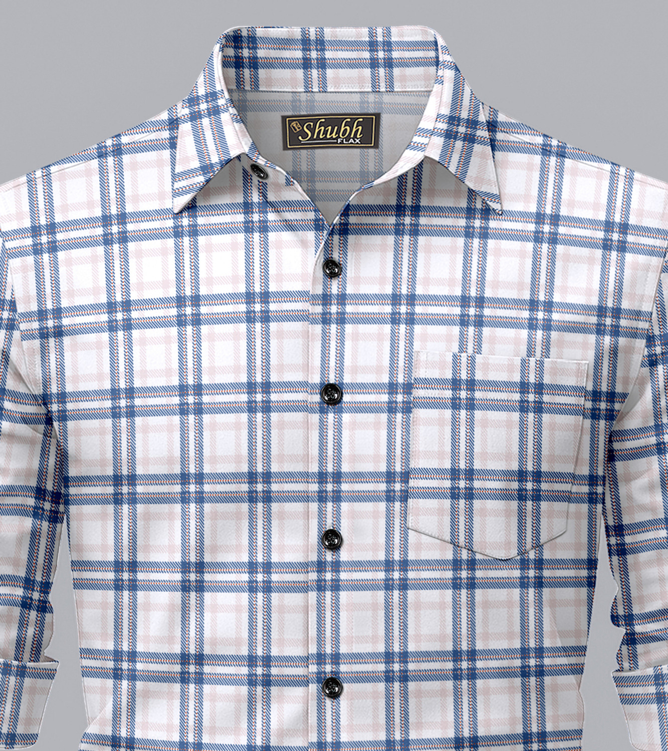 Image of SHUBHFLAX Men Checkered Casual Multicolor Shirt