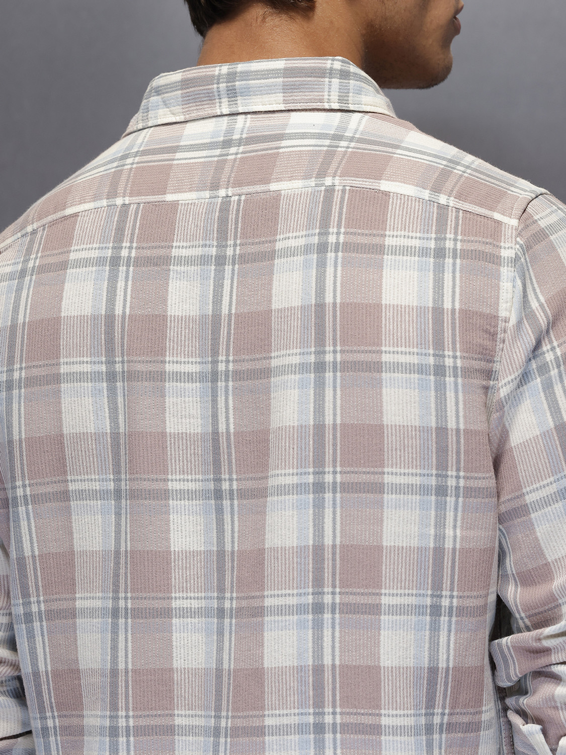 Image of WROGN Men Slim Fit Checkered Casual Shirt