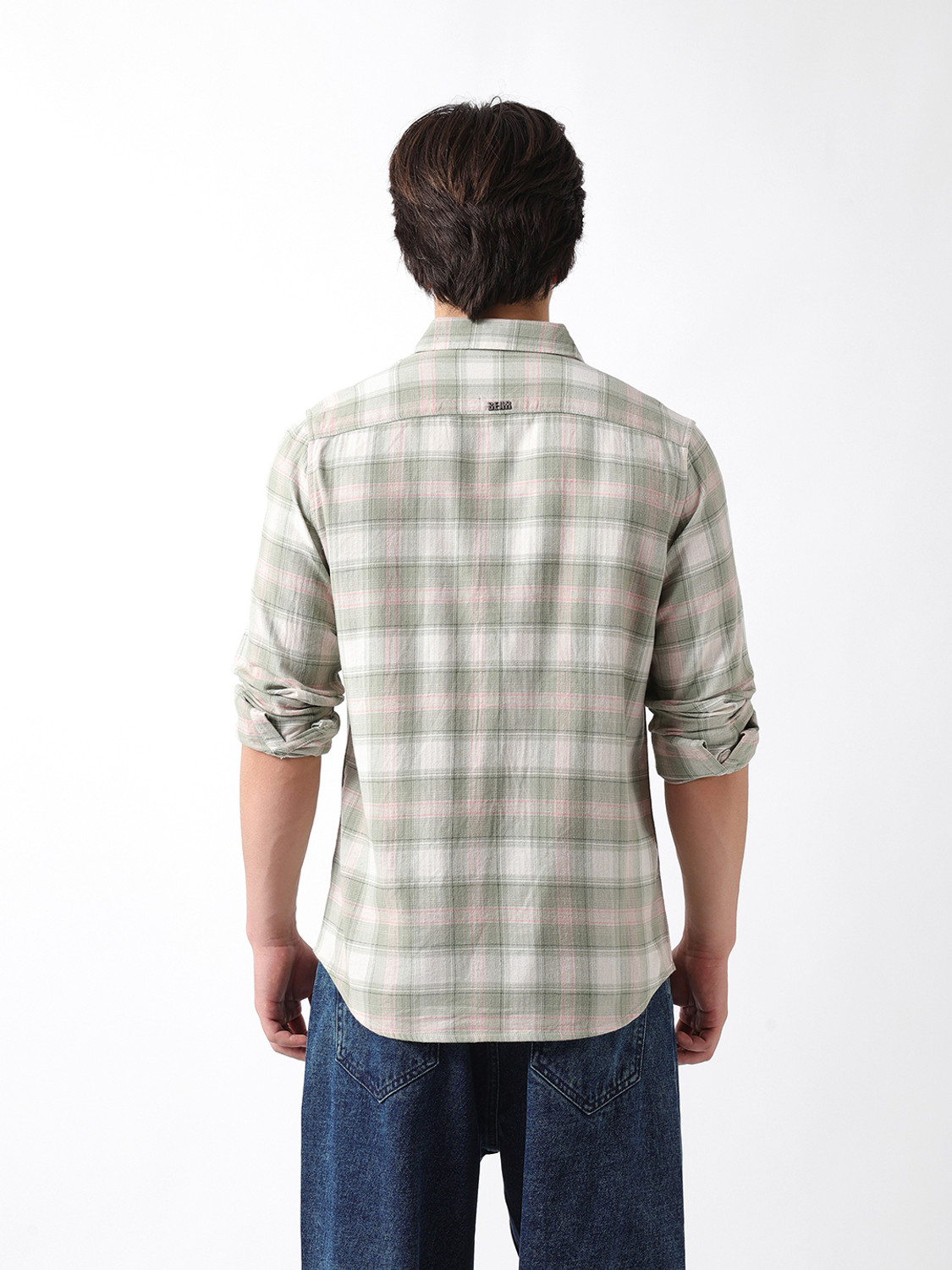 Image of THE BEAR HOUSE Men Checkered Casual Multicolor Shirt