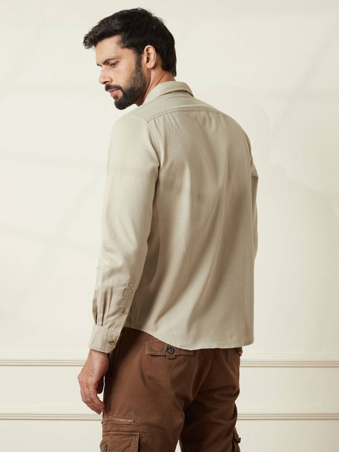 WROGN Men Beige Casual Shirt - Image 3