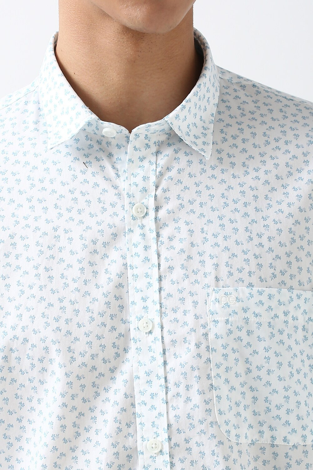 Image of PETER ENGLAND Men Printed Casual White Shirt