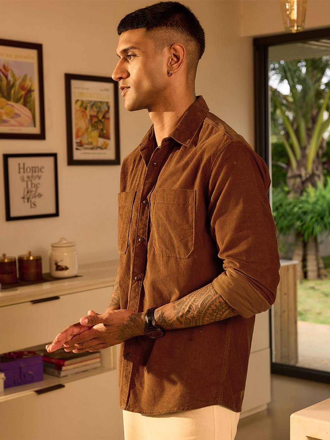 BEWAKOOF Men Orange Casual Shirt - Image 3