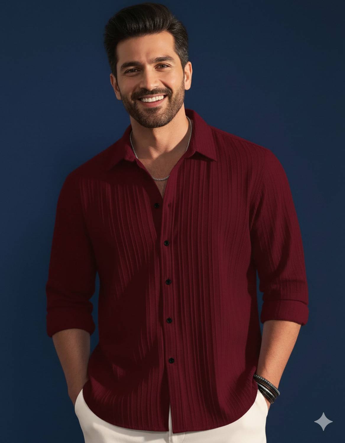 METRONAUT Men Red Casual Shirt - Image 5