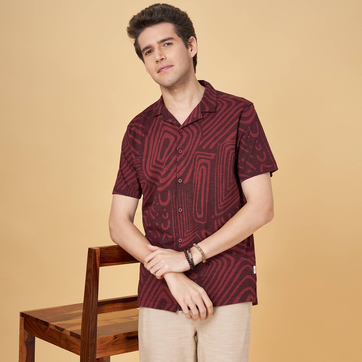 7 Alt by Pantaloons Men Slim Fit Striped Casual Shirt