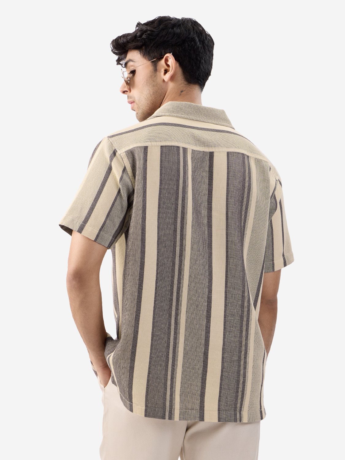 Image of The Souled Store Men Striped Casual Multicolor Shirt