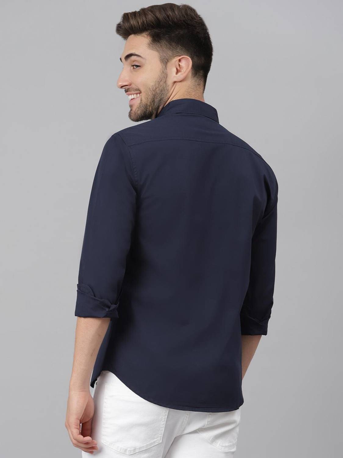 Dennis Lingo Men Dark Blue Shirt - Image 2