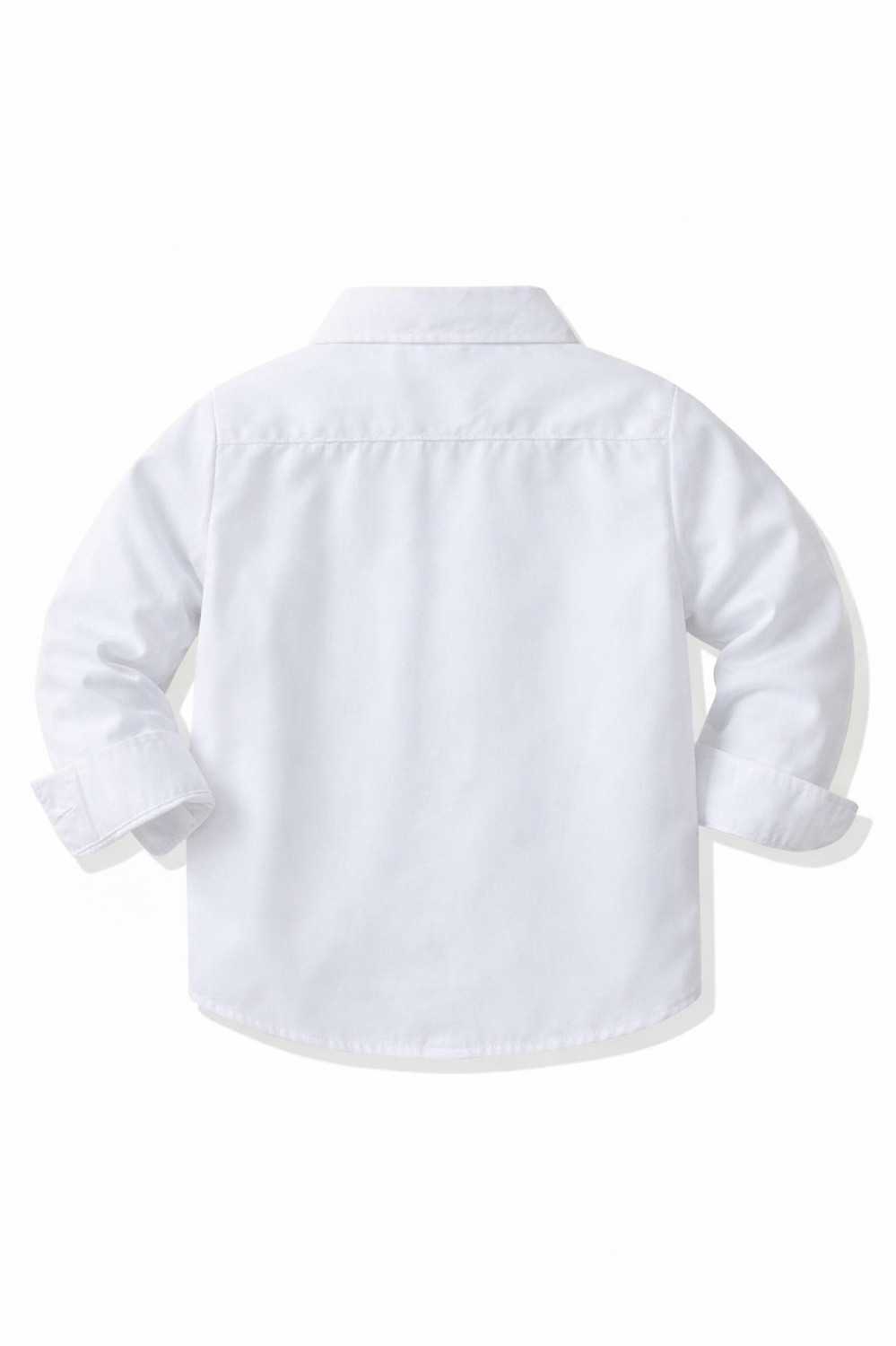 Image of LUVITUS Boys Solid Casual White, Black Shirt