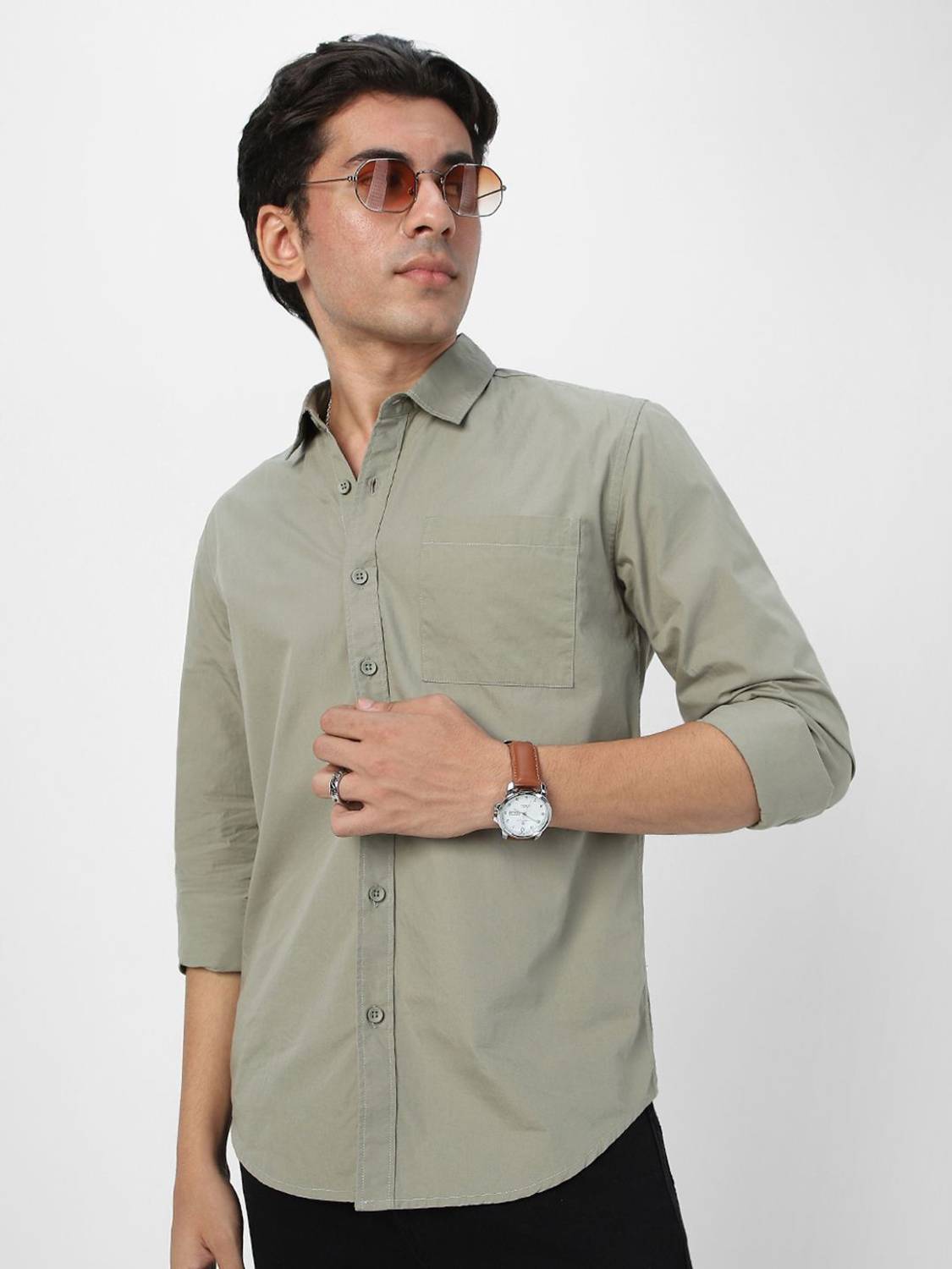 Urbano Men Beige Casual Shirt - Image 2