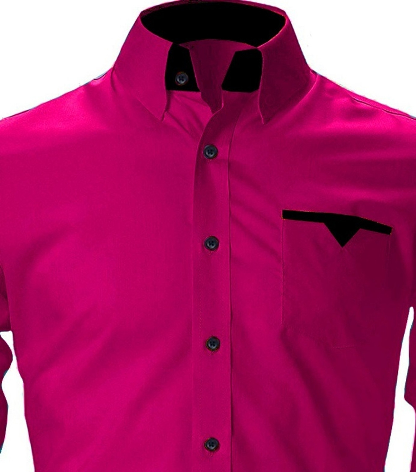 Image of ZARA STAR Men Solid Casual Pink Shirt