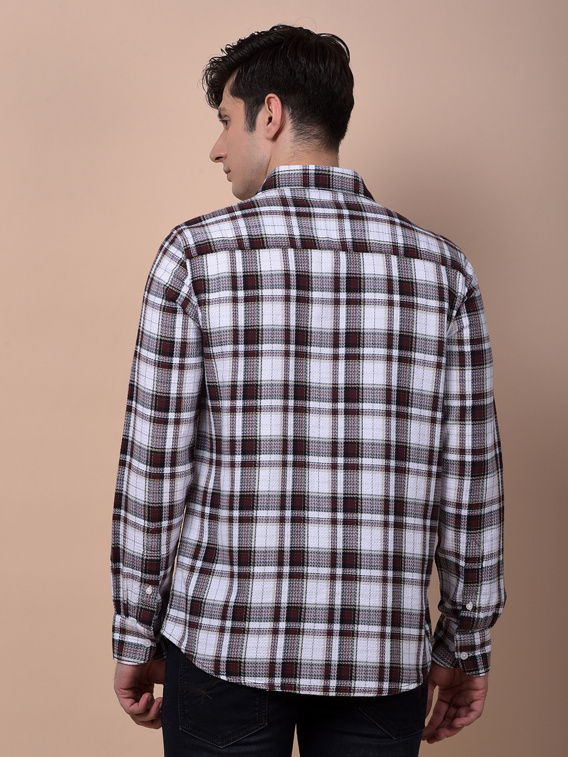 Image of CRIMSOUNE CLUB Men Checkered Casual Multicolor Shirt