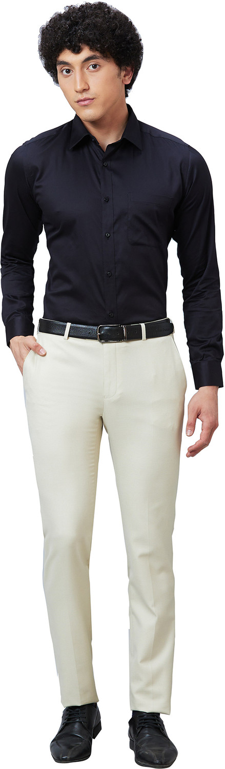 Image of Raymond Men Solid Formal Dark Blue Shirt