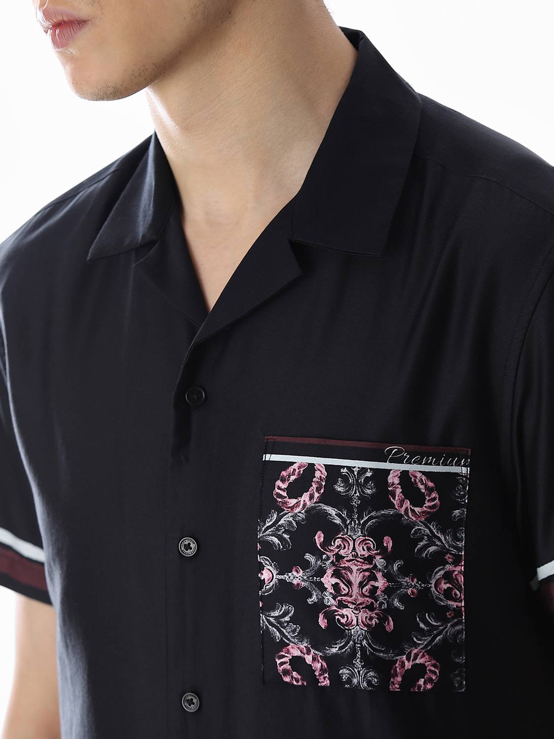 JACK & JONES Men Black Printed Casual Shirt - Image 5
