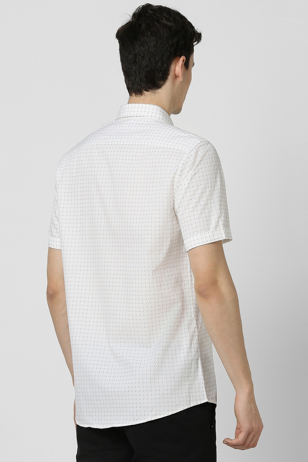 Image of PETER ENGLAND Men Printed Casual White Shirt