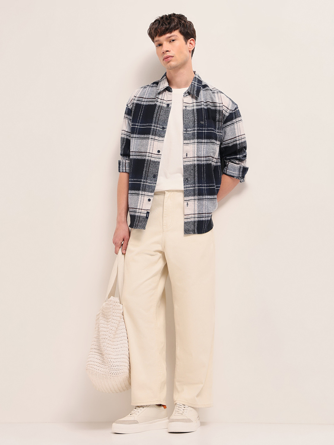 Image of THE BEAR HOUSE Men Checkered Casual Multicolor Shirt