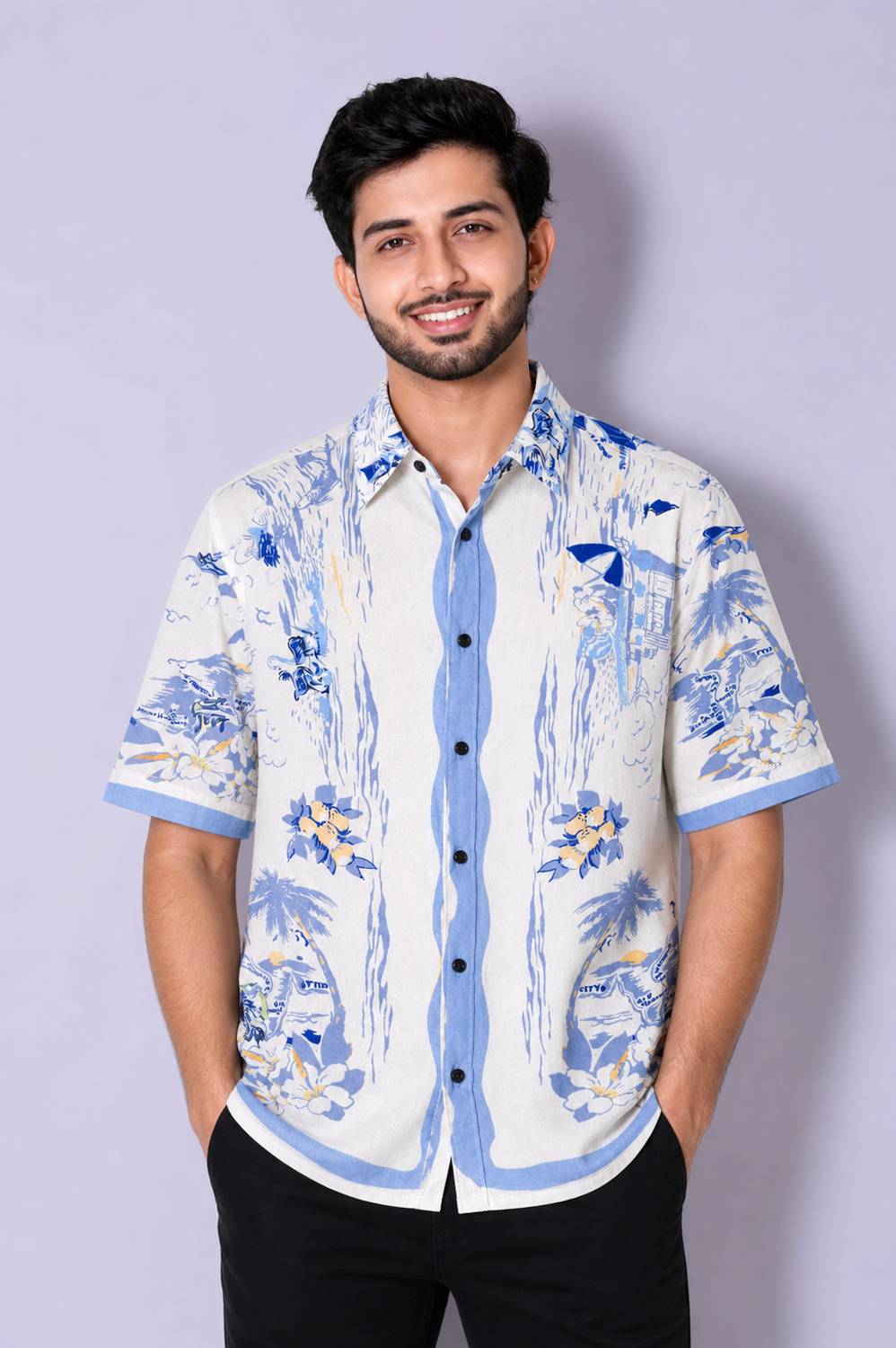 MM MASTER MARK Men Multicolor Printed Casual Shirt - Image 2