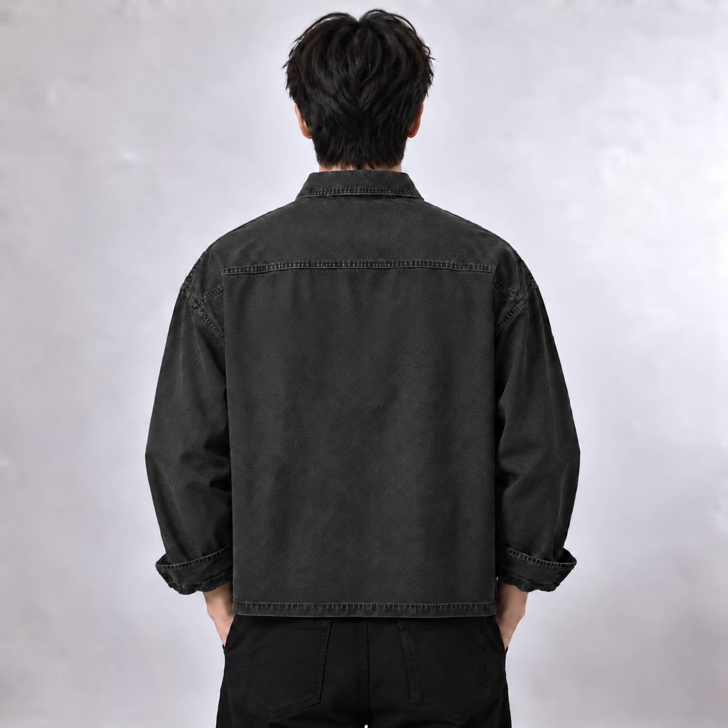 youngtrends Men Washed Casual Black Shirt - Image 2
