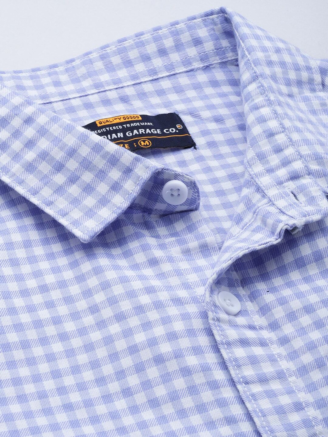 Image of The Indian Garage Co. Men Checkered Casual Purple Shirt