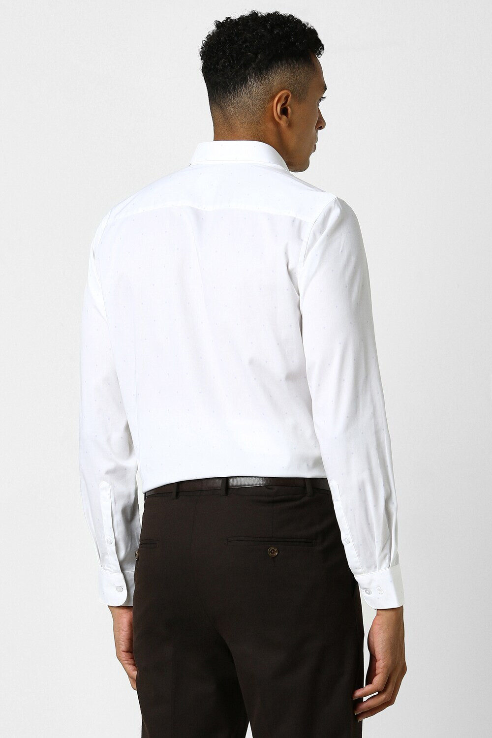 Image of PETER ENGLAND Men Printed Casual White Shirt